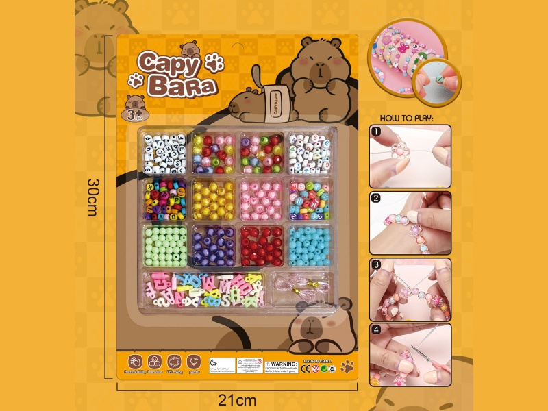 Kabibala Diy Beaded Jewelry, Square 14-Grid Multi-Color Beaded With 2 Threads