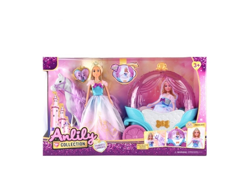 11.5-Inch Solid Body Baby Carriage (Brown Skin)