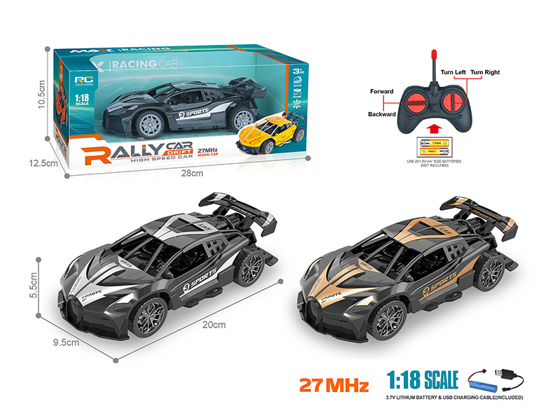 27MHz 1:18 Bugatti 4-Channel Remote Control Car(Included Batteries)