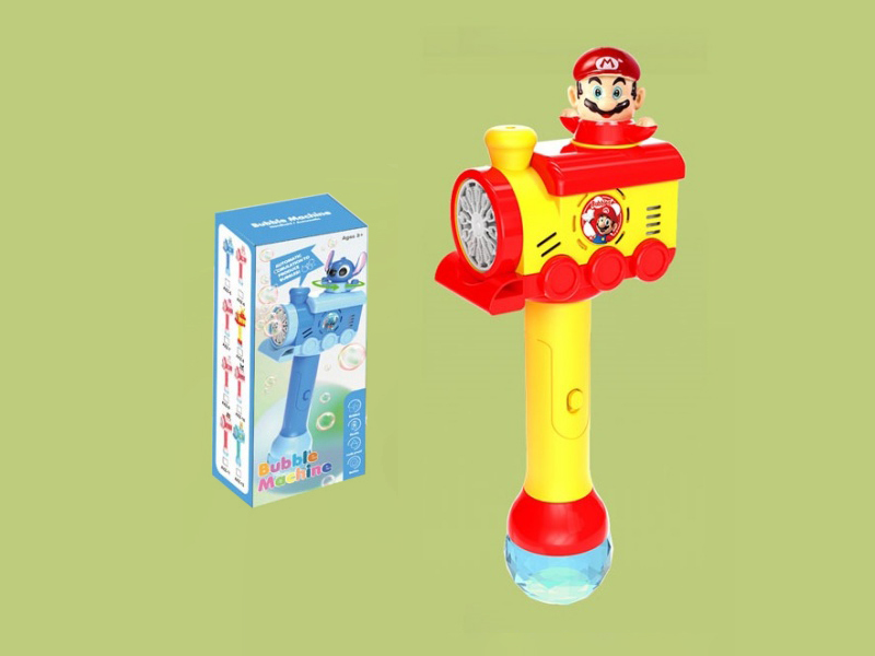 Red Mario Automatic Rotating Electric Bubble Stick