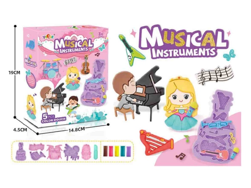 Musical Instruments Colored Clay