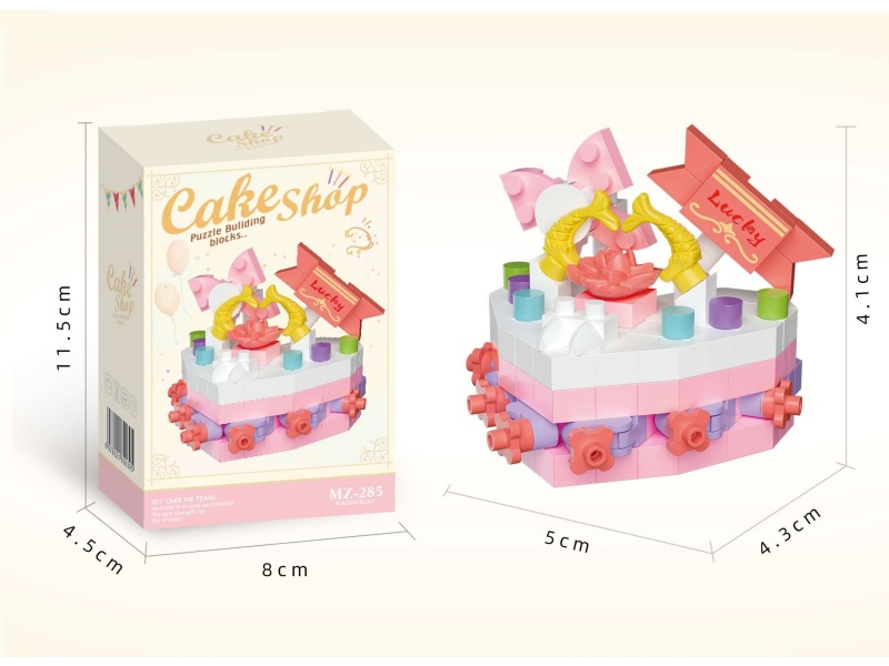 Building Blocks: Cake - Rose Lychee 185 PCS