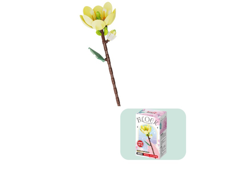 Building Blocks: 70 Pcs Of Small-Sized Building Block Flowers - Michelia Flowers