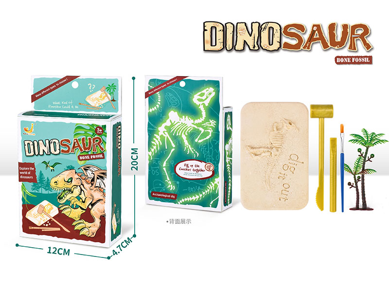 Glow In The Dark Dinosaur Fossil Archaeological Dig Set