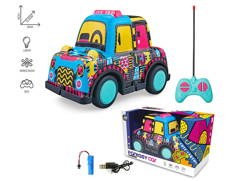 27M 4-Channel Remote Control Cartoon Car(Included Batteries)