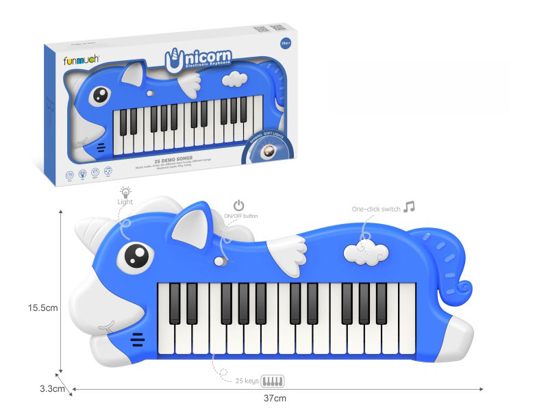 25-Key Electronic Organ (Blue Unicorn)
