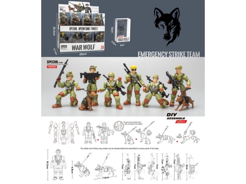 Assembled Soldier Model (24Pcs)