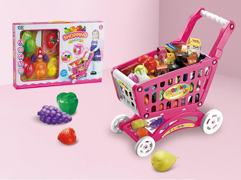 Shopping Cart With Fruit Cutting Set