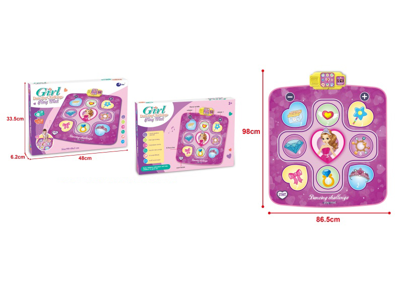 Girl Cartoon Music Dance Carpet