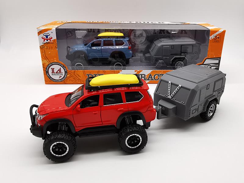 Pull Back Alloy Shock Absorption Lexus Off-Road Vehicle With Motorhome(Sound And Light)