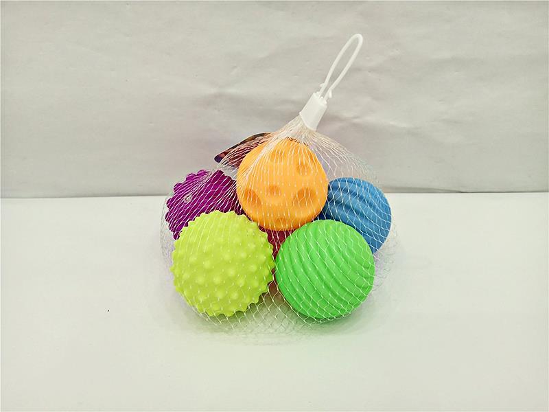 6 Rubber Lined Hand Grab Balls