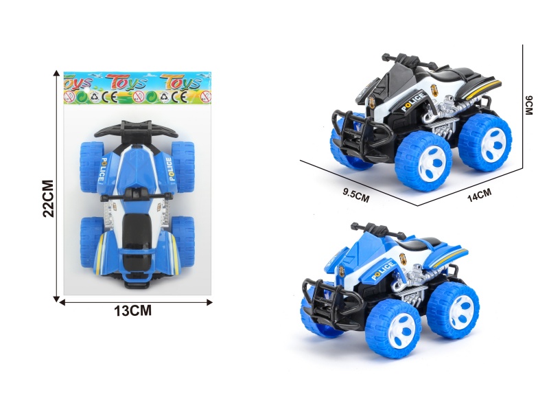 1:43 Beach Motorcycle Police Car Inertia Vehicle