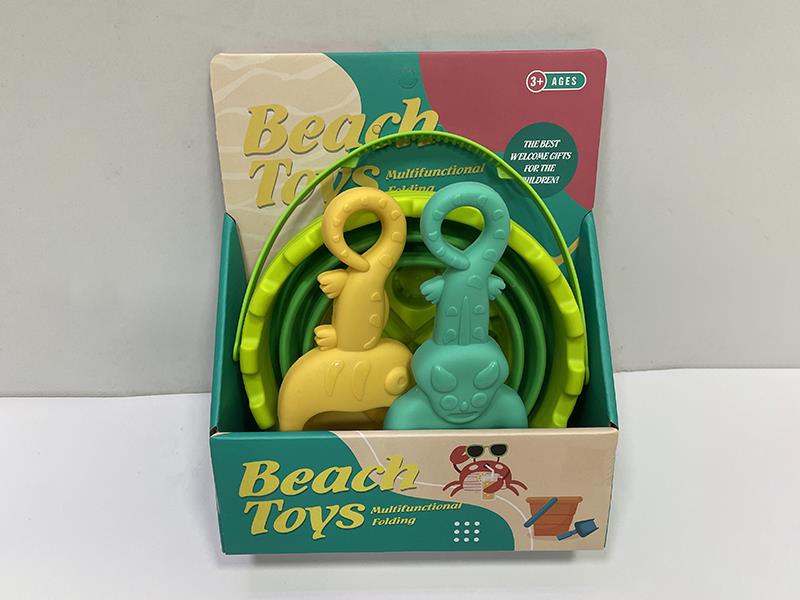 A Set Of 3-Piece Round Beach Buckets