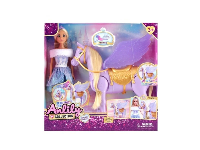 11.5-Inch Solid Body Doll Electric Pegasus (Hooves Sound) 4 Aa Without Battery (Brown Skin)