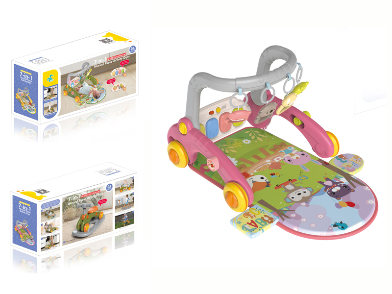 7 In 1 Multifunctional Musical PiAno Activity Gym - Pink