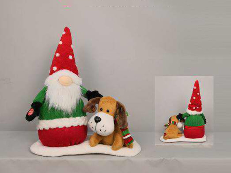 Singing And Rocking Santa With Dog