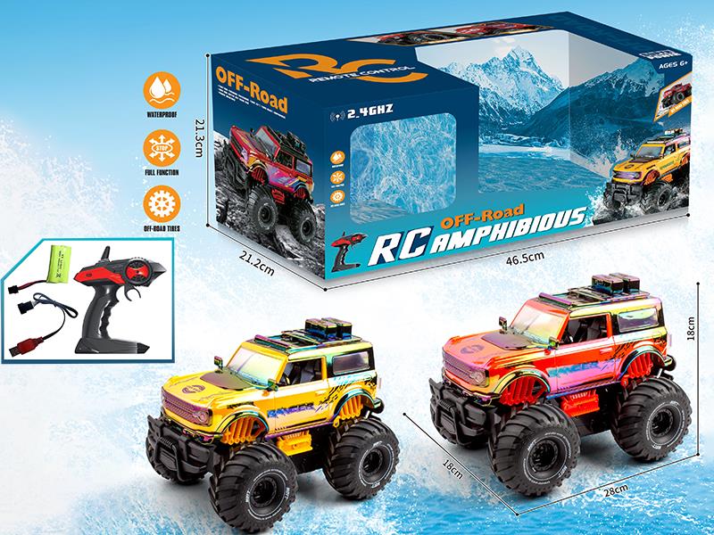 1:14 2.4G 4-Channel Remote Control 4WD 360° Rotating Land Rover Defender Amphibious Vehicle(Including Batteries)