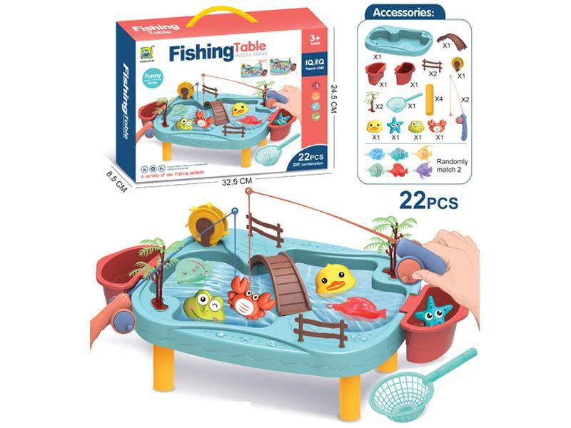 22PCS Fishing Platform Toy Set