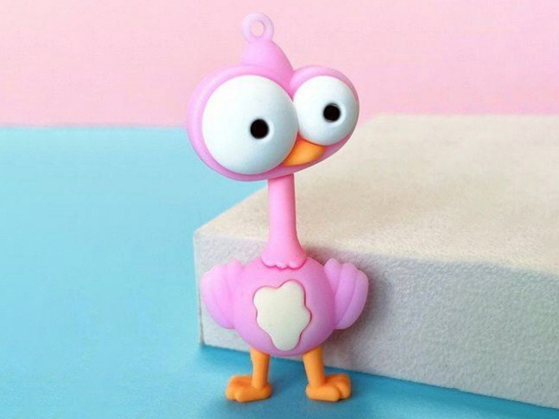 Keychain: Eye-Popping Ostrich