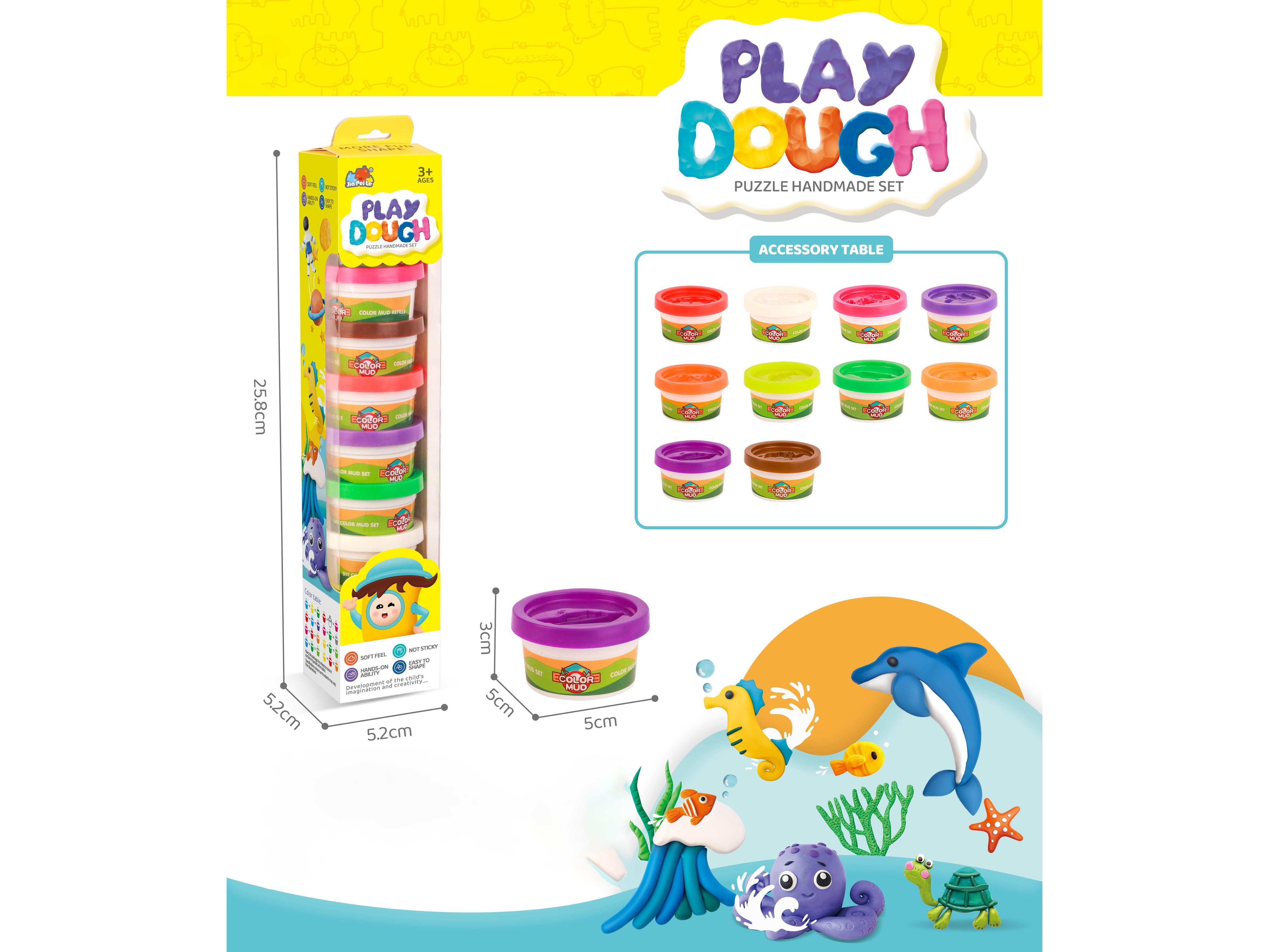 10 Bottles Of Window-Opening Box Colored Clay