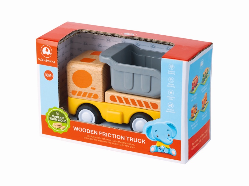 Wooden Mini Dump Truck With Music And Lights