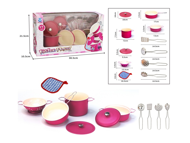 Stainless Steel Tableware Play Set 11PCS