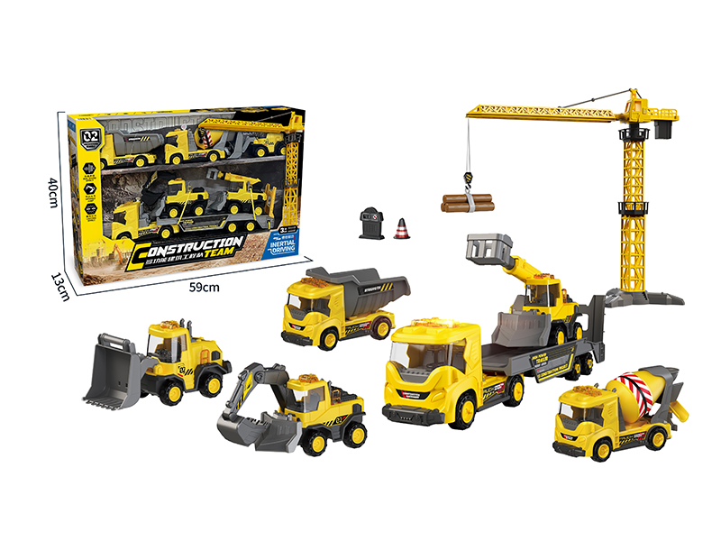 Friction Engineering Truck Set With Sound And Light