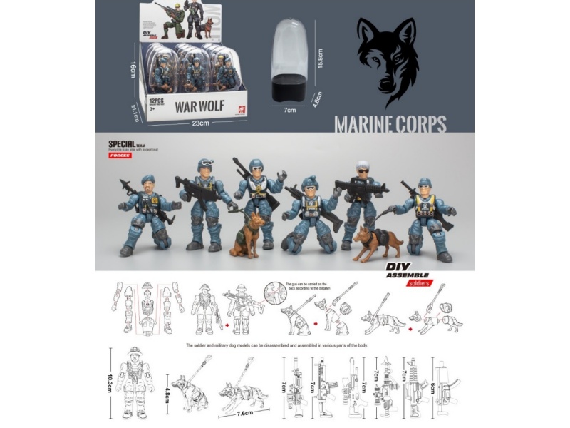 Assembled Soldier Model (12Pcs)