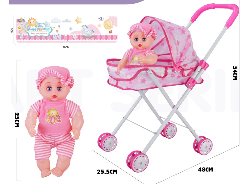 An Iron Trolley With A 12-Inch Doll