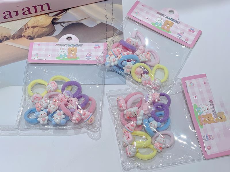 Girls' Rubber Band Accessory Set Of 24 Pieces