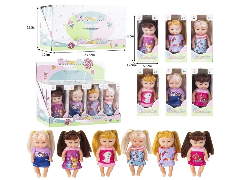 4-Inch Solid Sleeping Dolls (12-Piece Set)