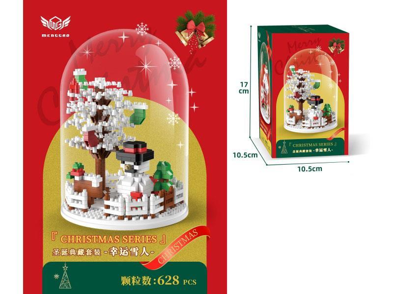 Lucky Snowman With Micro-Particle Building Blocks