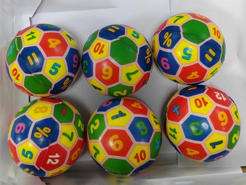 10cm Number Pattern PU Ball