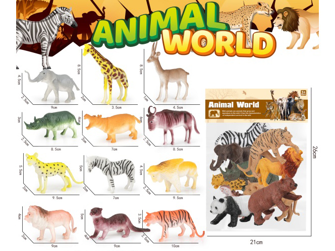 12-Piece Wild Animal Set