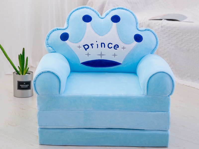 Blue Crown Children's Sofa
