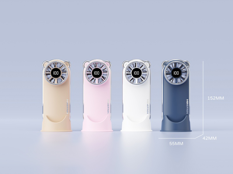 High-Speed Handheld Fan With Digital Display