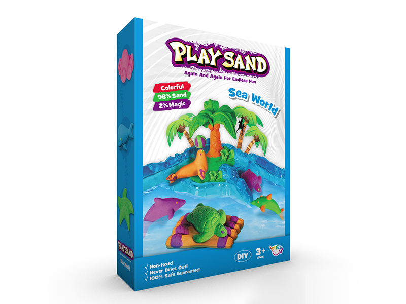 Sea World Space Soil Play Set(500g Sand/2 Colors + 1 Set Of Accessories + Sand Table)