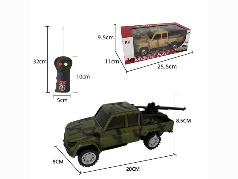 Two Remote-Controlled Vehicles With Guns