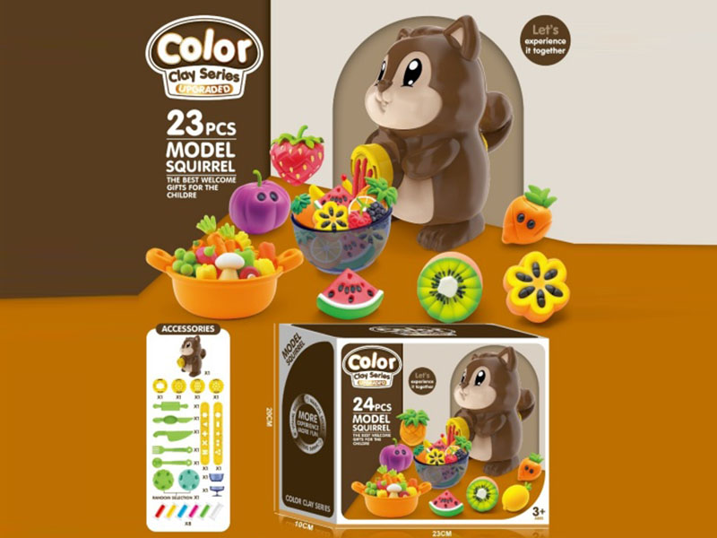 Squirrel Colored Clay Diy Set