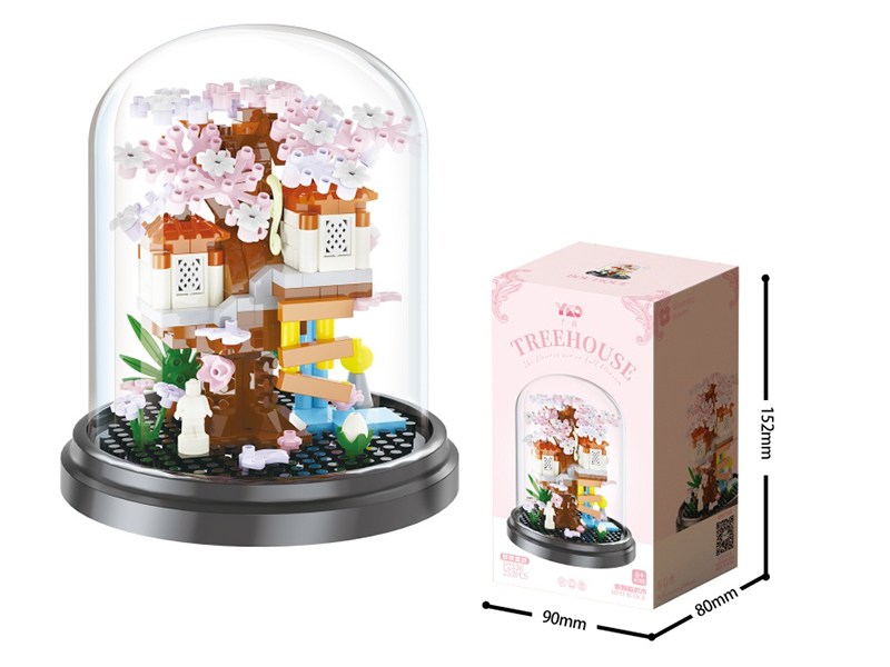 Summer Scenery Building Blocks(With Transparent Cover + Black Base)(253PCS)