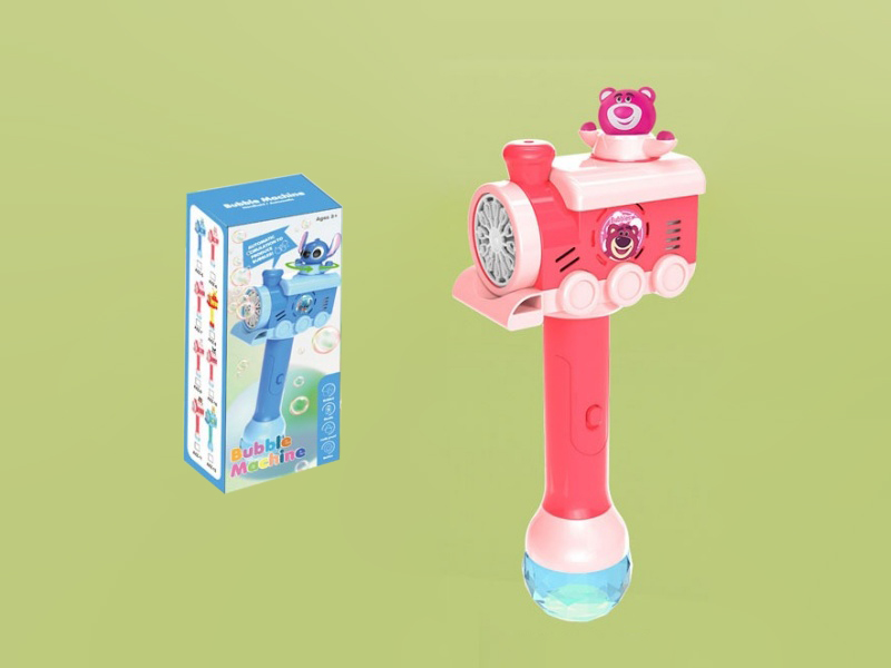 Strawberry Bear Automatic Rotating Electric Bubble Stick(Lights And Music)
