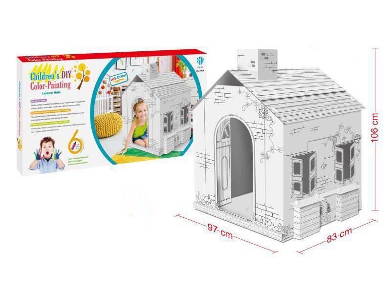 DIY Colour Painting Log Cabin