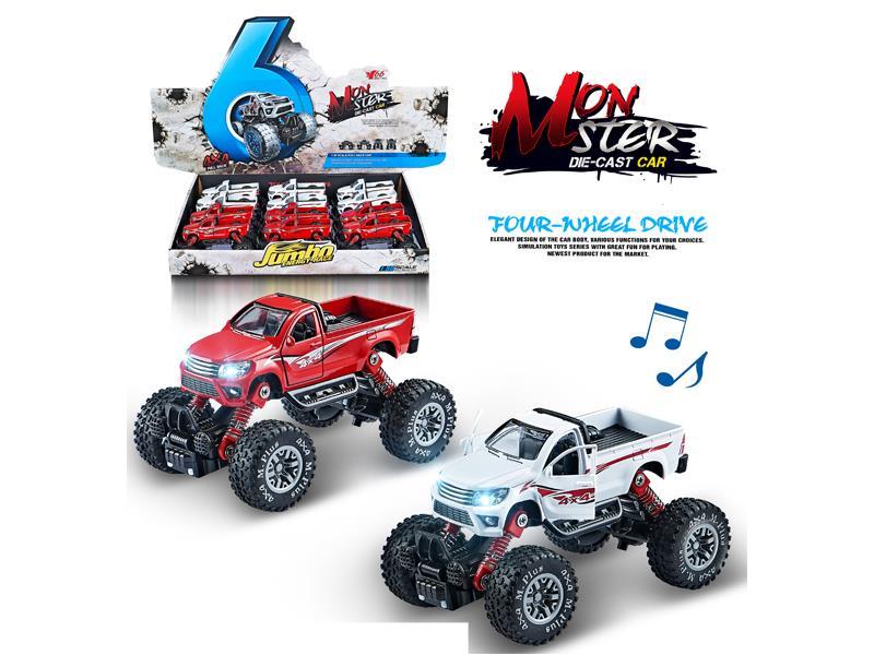 12PCS 1:30 Alloy Pull Back Simulation Climbing Wheel