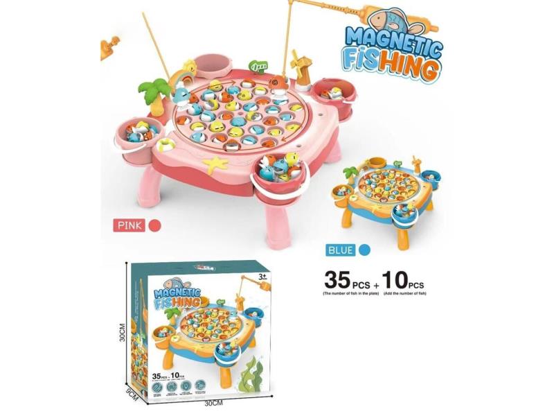 Electric Fishing Platform With Magnetic Attraction (35 Fish +10 Fish, With Feet) 2-Color Mixed Package