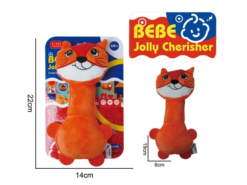 Baby Educational Plush Soothing Toy Fox Grasping Bb Stick