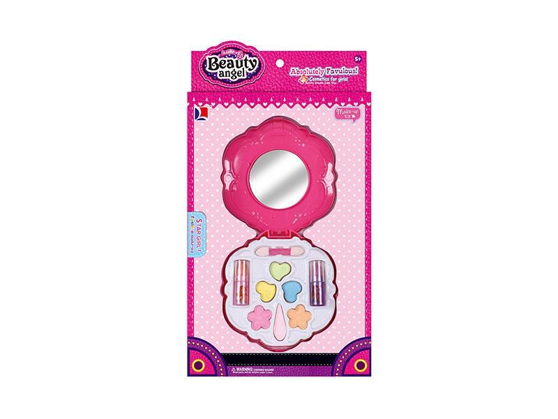 A Layer of round flower-shaped children's makeup