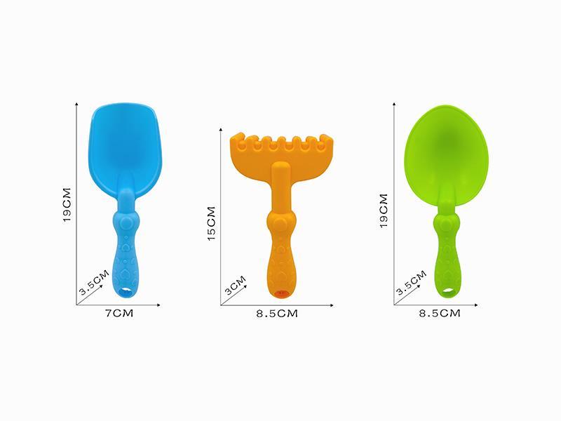 3 PCS Of Soft Rubber Beach Tools