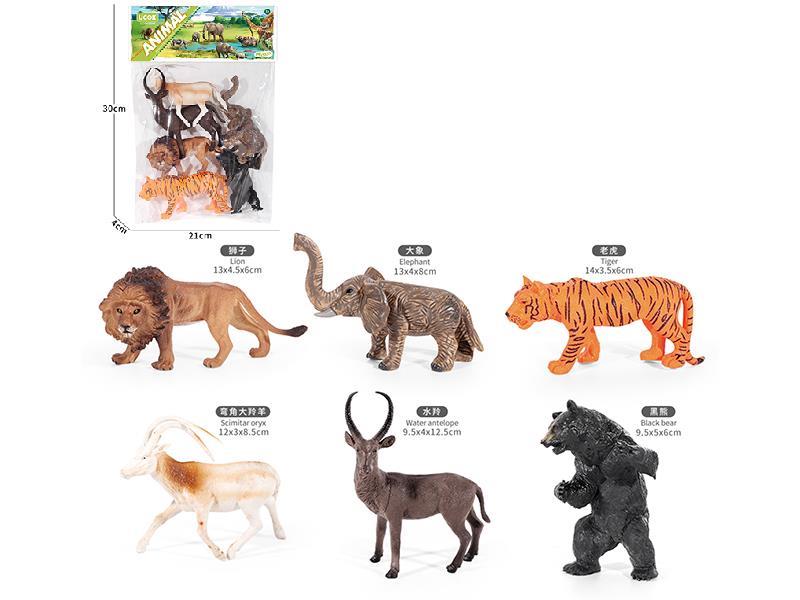 5" Wildlife Animal Model Set 6PCS