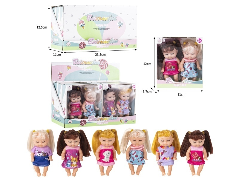 4-Inch Solid 2-Person Sleeping Doll (6 Boxes)