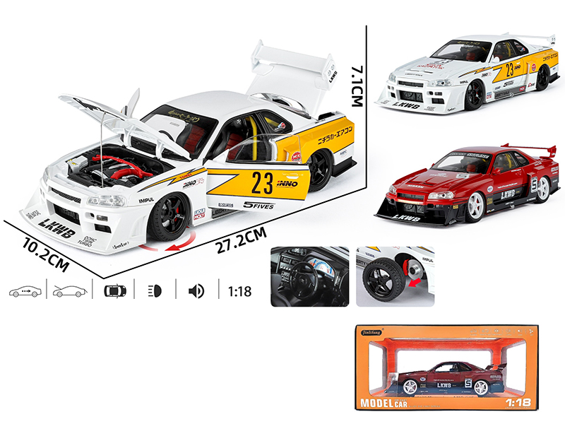 1:18 GTR Modified Version Alloy Car